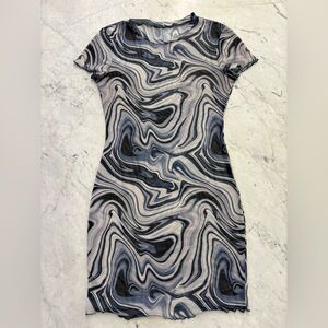 Abstract Swirl Pattern Dress